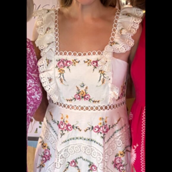 Zimmermann Allia Cross Stitch Dress $850 AUS 2 , US Medium - Picture 6 of 8
